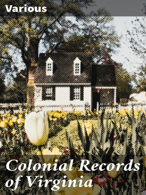 cover image of Colonial Records of Virginia